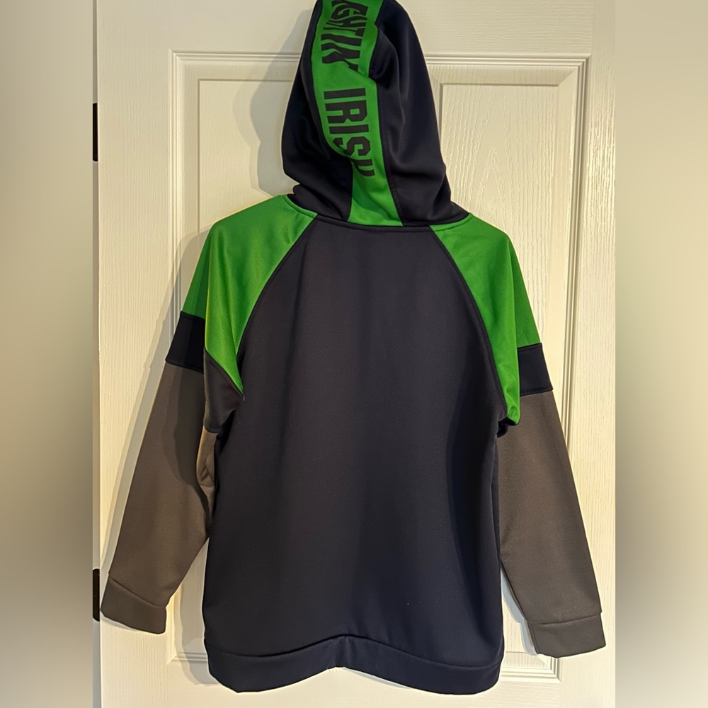 Notre Dame Youth Hoodie in Dark Blue, Green, and Gray - Picture 2 of 3